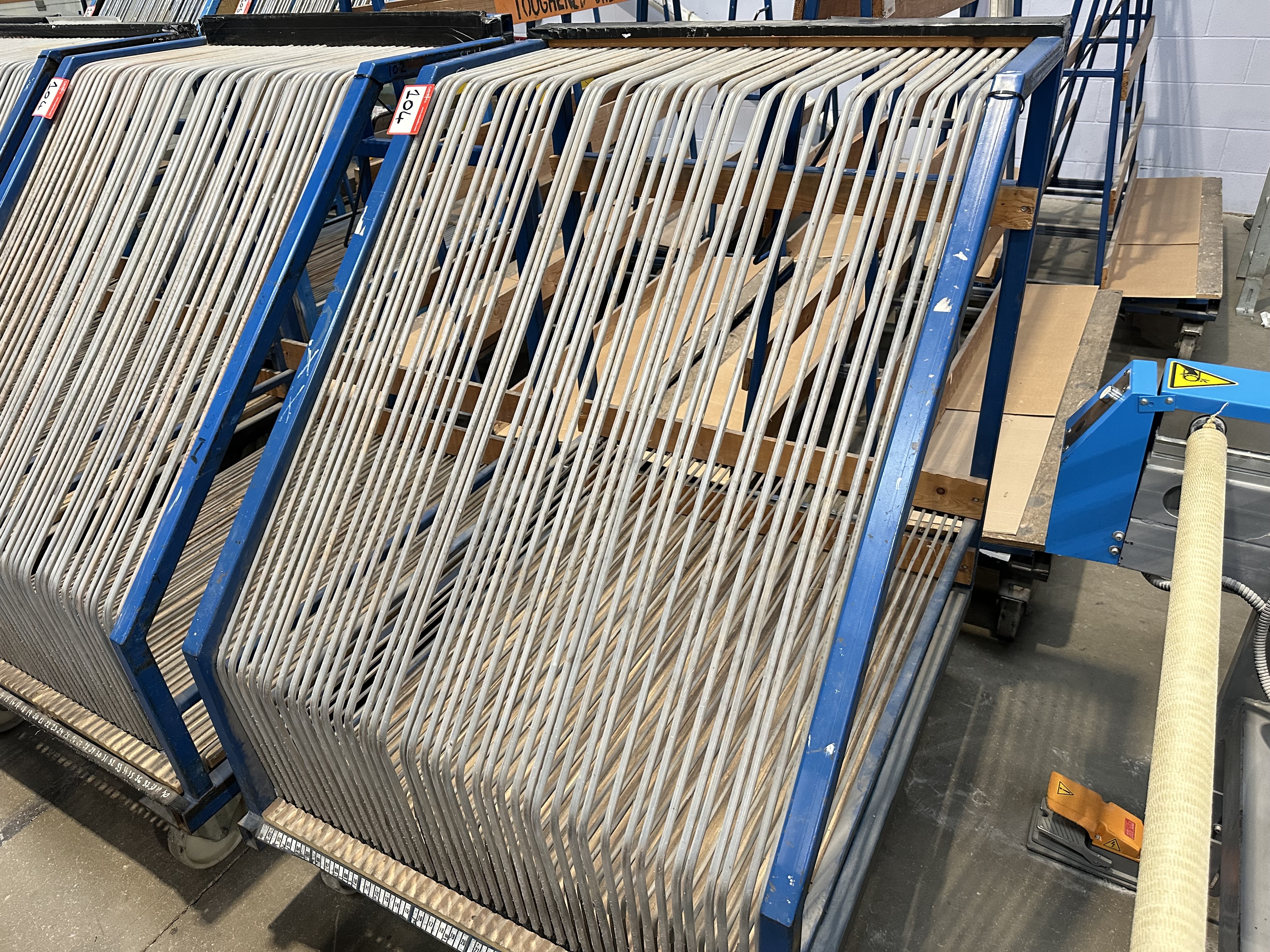 (Qty 2) - Glass Pane WIP Storage Trolleys