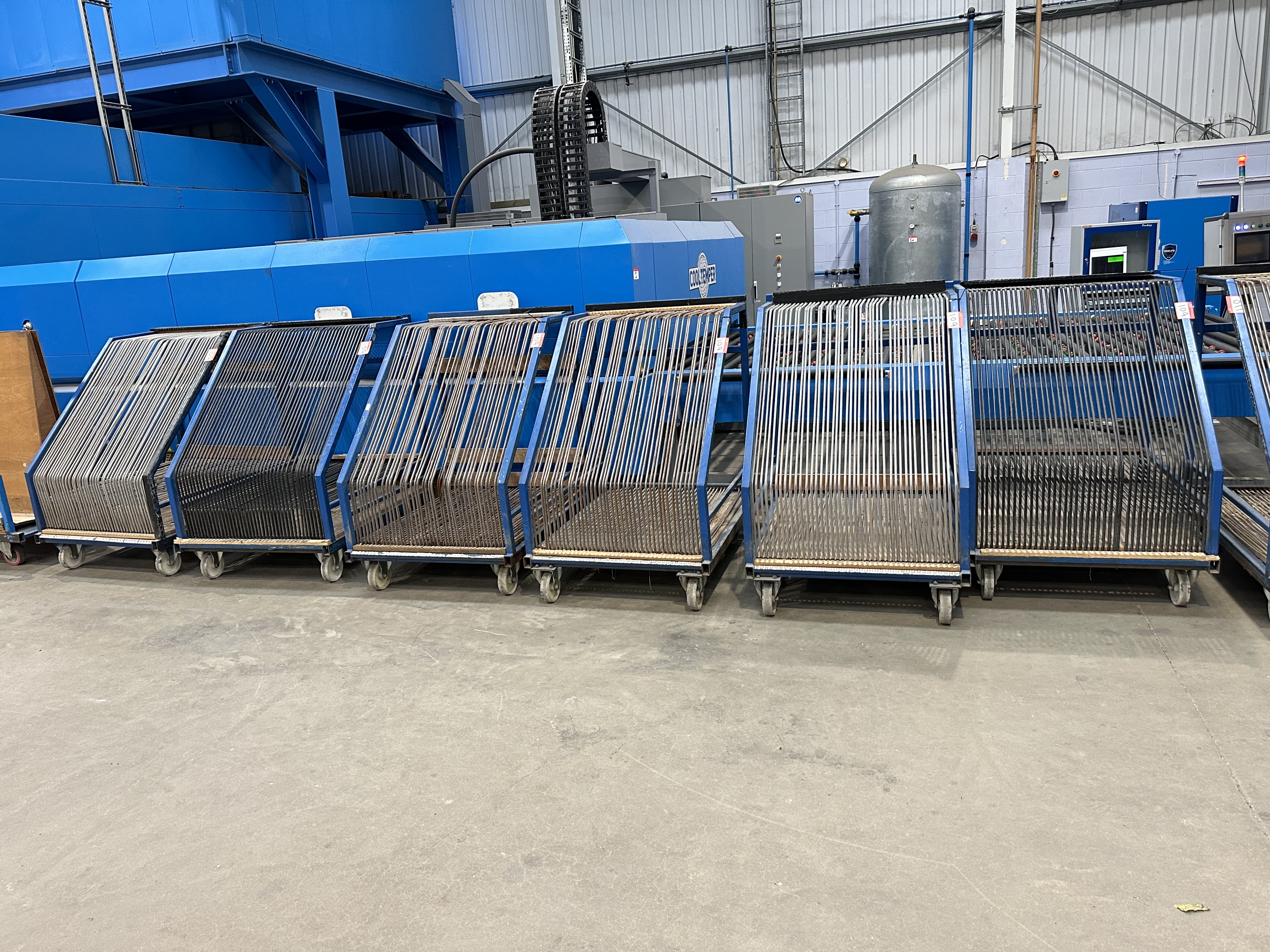 (Qty 6) - Glass Pane WIP Storage Trolleys