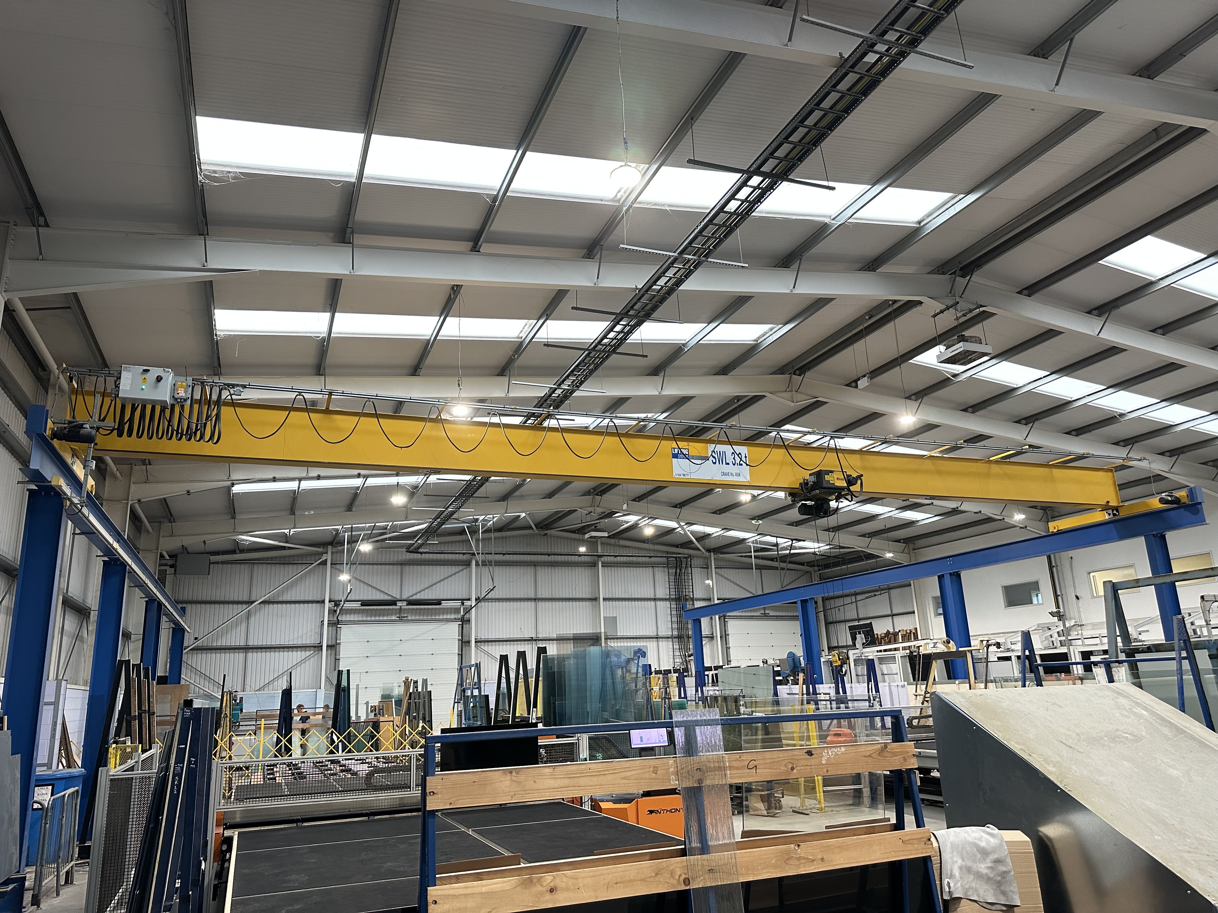 Lifting Systems 3.2ton SWL overhead travelling crane 