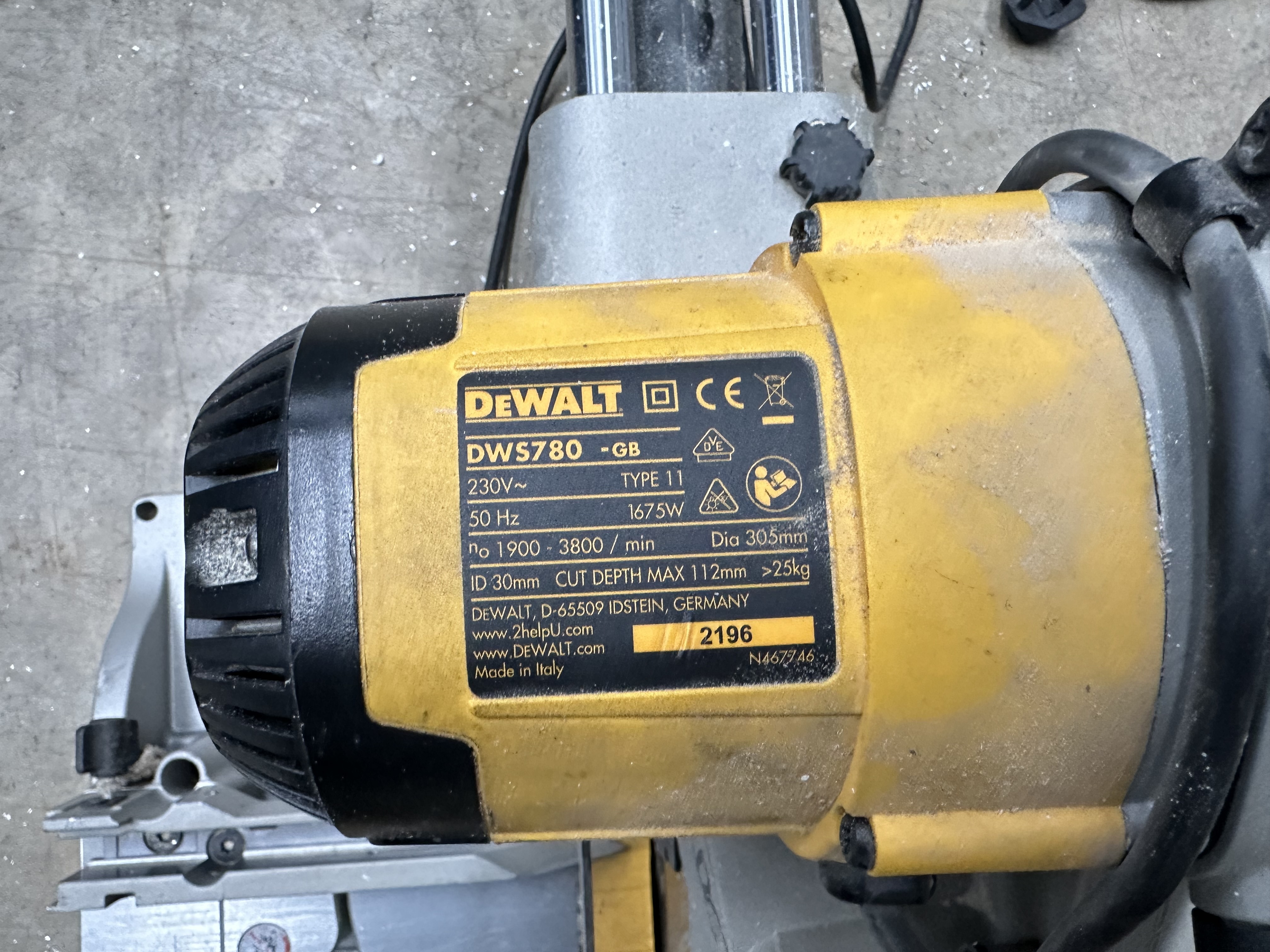 Dewalt DWS 780 mitre saw