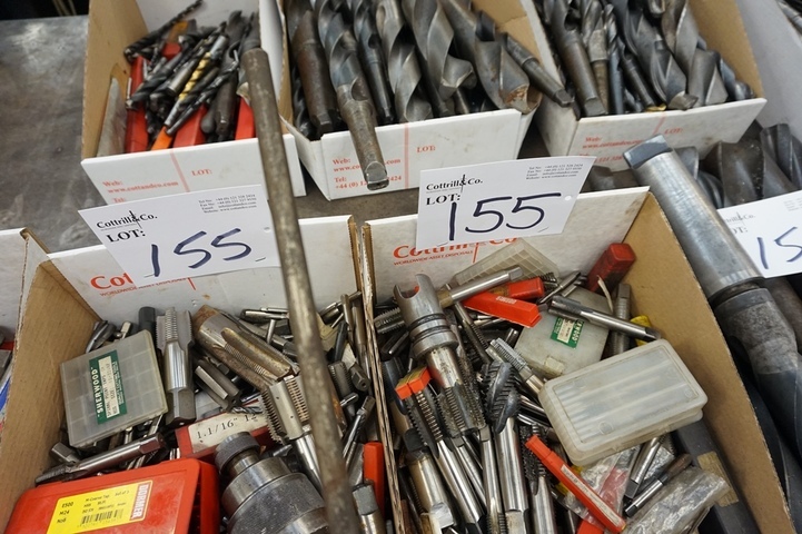 (2) Boxes of Taps & Tap Holders, 2 Boxes of Dies with Tapping Head