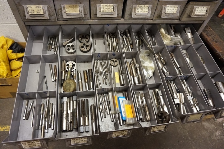 Cupboard with Drills, Taps, Reamers