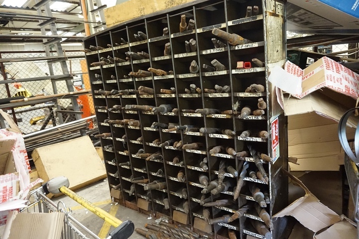 Rack with Large Qty Morse Taper Drills
