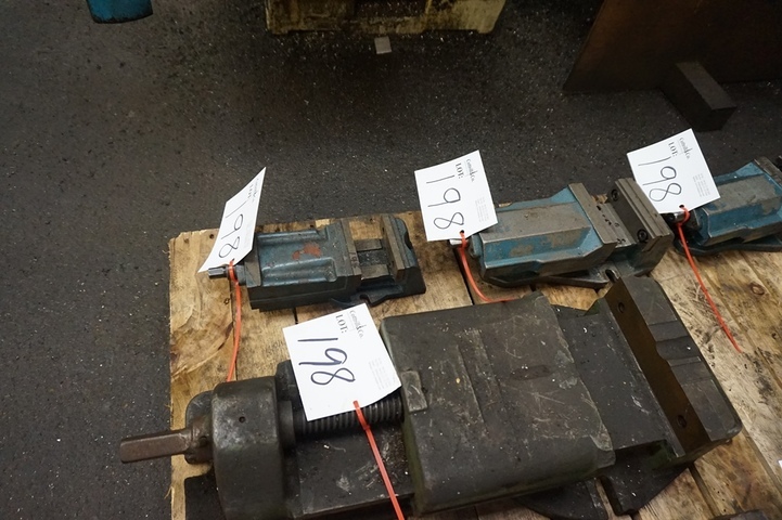 8’’ Machine Vice, 4’’ Machine Vice and (2) 5’’ Machine Vices