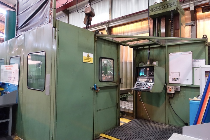 Giddings & Lewis Model G50-T Five Axis Horizontal Boring & Milling Machine with G & L 8000 B CNC Control