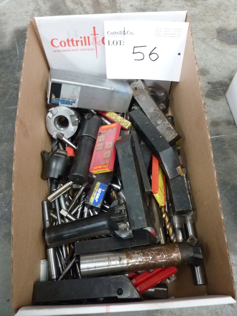 Assortment of Turning Tools, Milling Tools, Taps and Drills