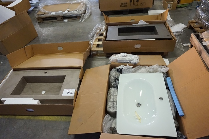 (2) Ceramic Wash Basin and (1) Glass Wash Basin