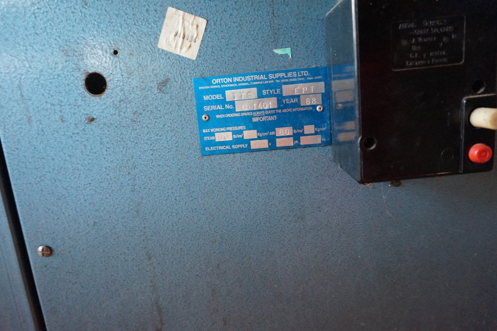 Orton Tiptop Model TT2 180cm x 80cm Steam Heated Table