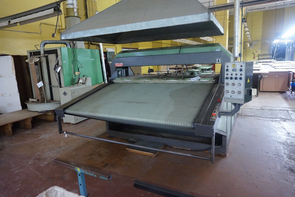 Nepi Steam Heated Conveyorised Press with 180cm x 180cm Press Head
