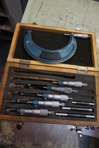 Set of 6 Mitutoyo Micrometers 0.25m to 1.25 – 1.5mm