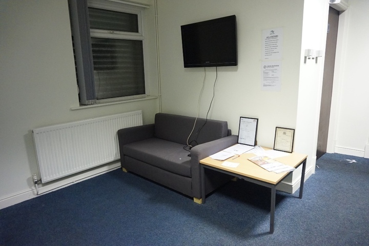 Contents of Reception including Settee & Toshiba TV