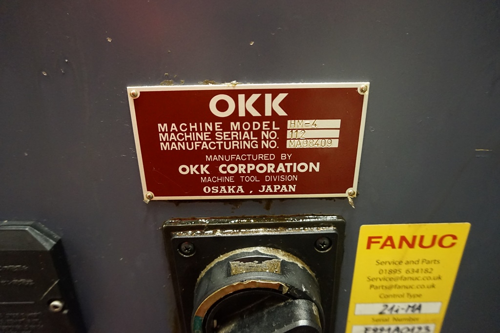 OKK HM4 Twin Pallet Horizontal Machining Centre with Fanuc 21i-M Control
