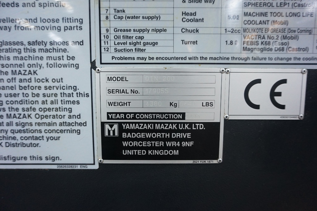 Mazak Nexus 200 CNC Turning Centre with Fusion 640T Control