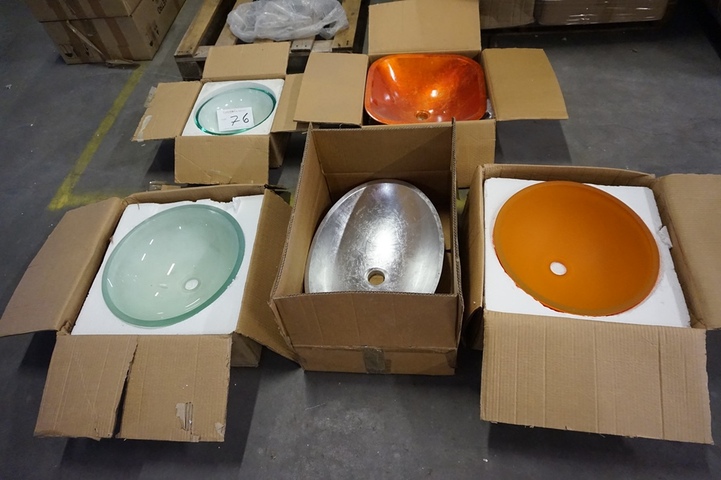 Assorted Glass Wash Basins