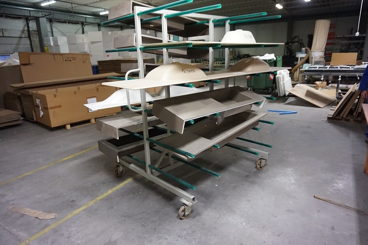 (1) Mobile Rack with Wash Basins
