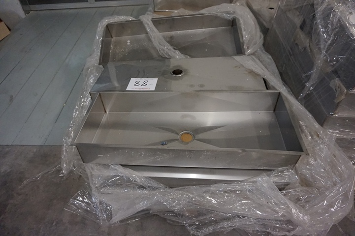 Qty Stainless Steel Wash Basins