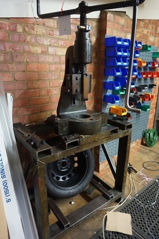 Norton No.45 Fly Press on Fabricated Stand