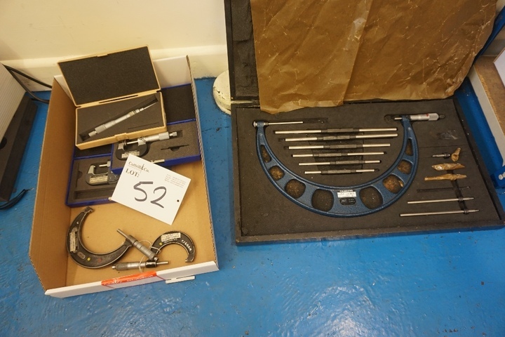 Qty of External and (1) Adjustable External Micrometers