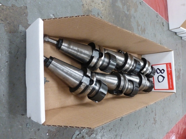 Box of (6) Assorted Taper Shank Milling Adaptors/Holders