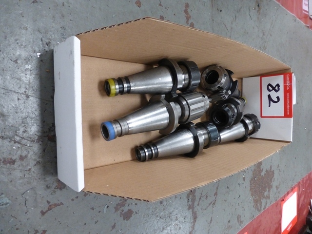 Box of Assorted Taper Shank Milling Adaptors/Holders