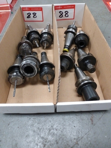 (2) Box of Assorted Taper Shank Insert Tip Milling Cutters and Adaptors