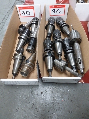 (2) Boxes of Assorted Taper Shank Insert Tip Milling Cutters and Adaptors
