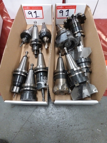 (2) Boxes of Assorted Taper Shank Milling Adaptors/Holders