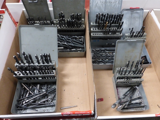 (2) Box of Assorted Drill Bits with (3) Holders