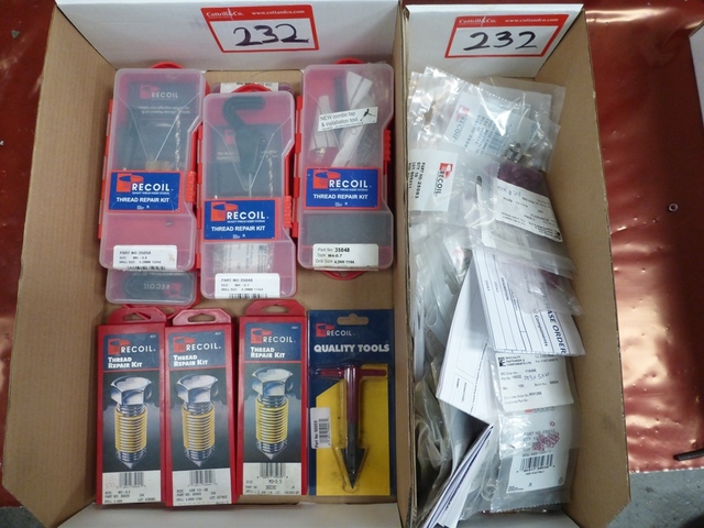 (2) Boxes of Various Recoil Thread Repair Kits and Assorted Helicoils