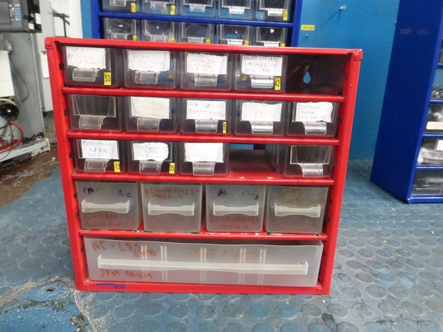 Two Various Steel Framed/Plastic Tray Storage Racks