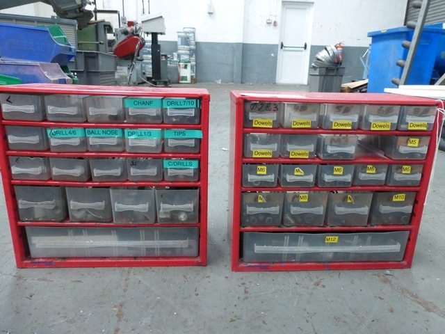 (2) Steel Framed/Plastic Trays