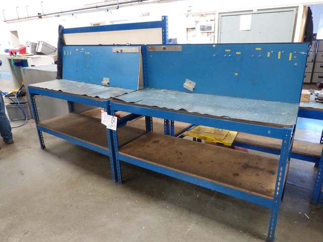 (2) Adjustable Boltless Twin Shelf Work/Storage Benches