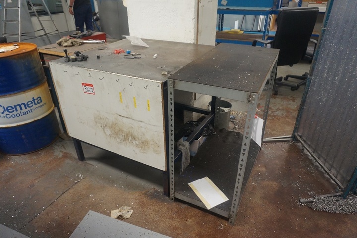 (4) Various Steel Frames Storage Racks/Tables