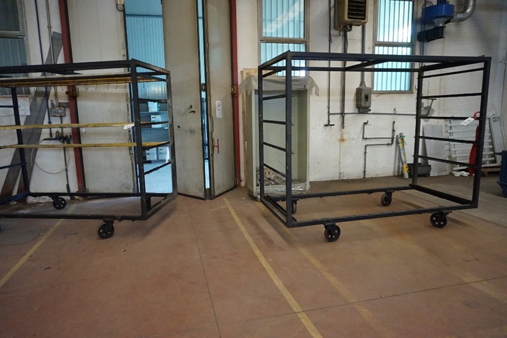 (2) Large Paint Trolleys