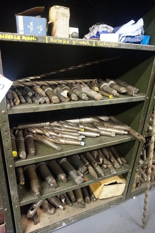 Rack with Large Qty Morse Taper Drills