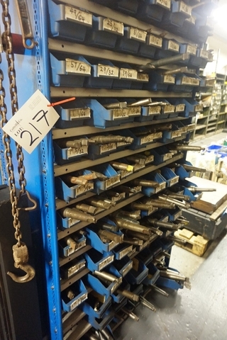 Rack with Large Qty Morse Taper Drills