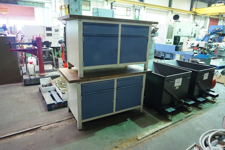 (2) Kind Benches with Lockable Cupboards