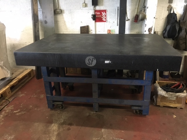 SJ 6ft x 4ft Granite Table on Adjustable Frame