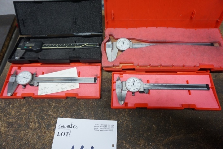 (4) Mitutoyo Dial Calliper Gauges