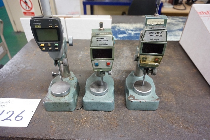 (2) Mitutoyo Digimatic Indicator ID-150ME and Stand