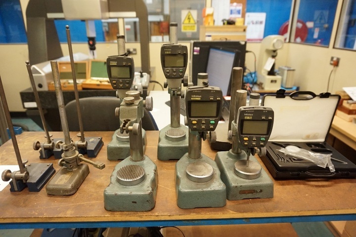 Pair of Gauge Stands with Mitutoyo Absolute Data Measure