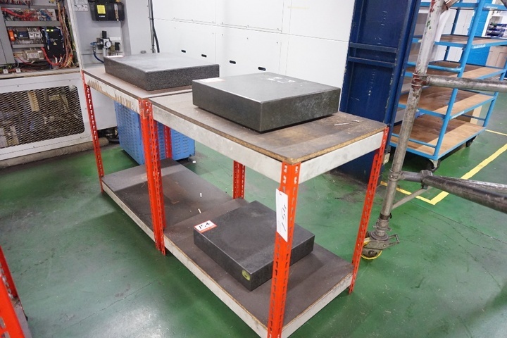 Dexion Style Framed Workbench with Granite Inspection Table, 18” x 18”