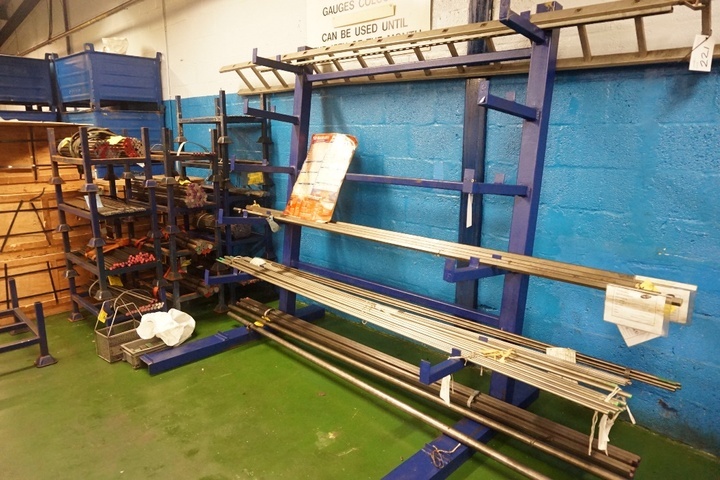 Steel 6 Tier Metal Stock Rack to Wallside