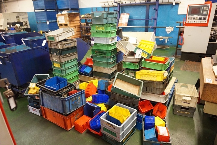 (2) Pallets and Contents including PVC Stock Bins