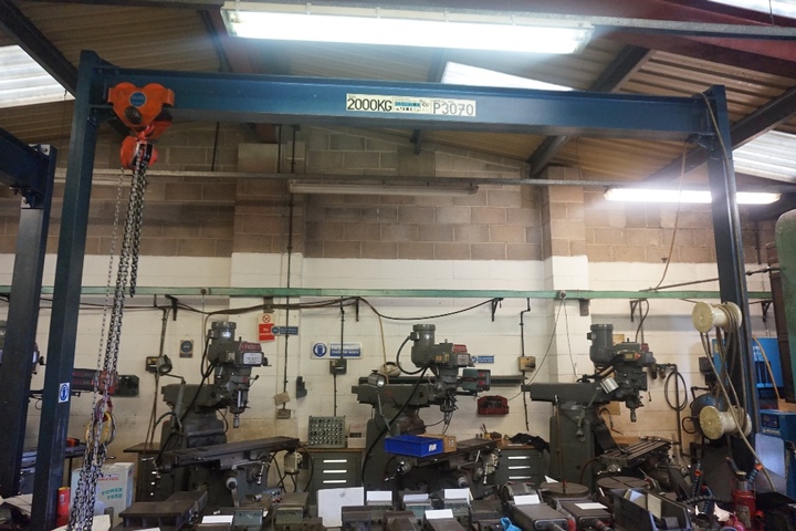 (2) Felco 2-Ton Hoists with Tool Benches