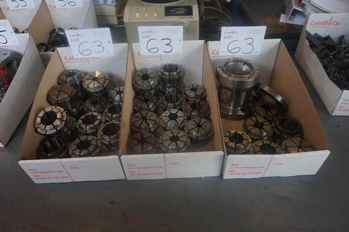 Crawford CD 54-60 Collet Chuck with Collets