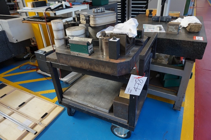 Qty of V-Blocks, Steel Plate Height Gauge & Mobile Trolley