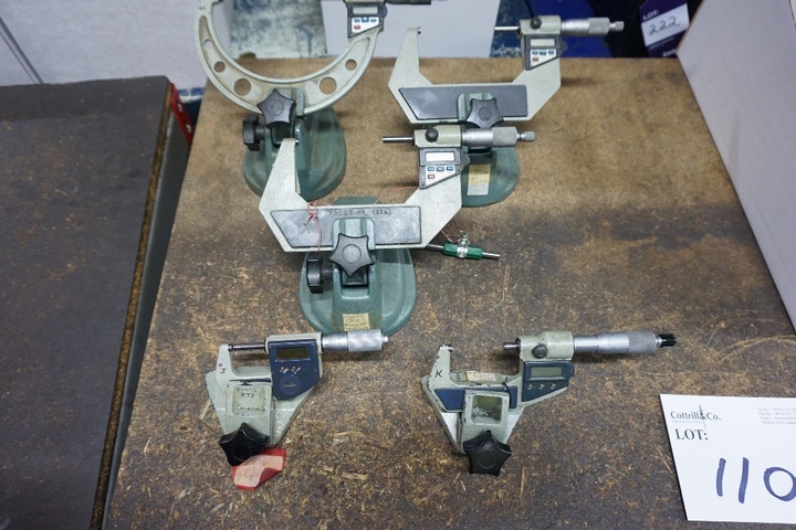 (2) Micrometers, (3) Coolant Proof Mictometers