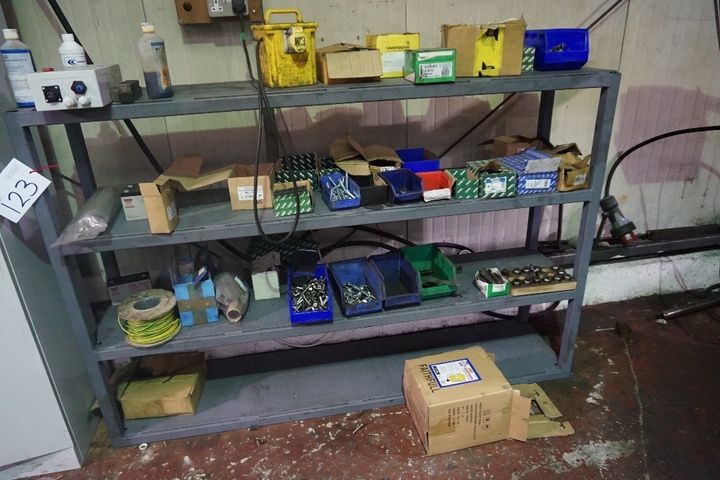 Cupboard with Qty Electrical Spares
