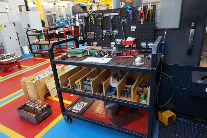 (5) Mobile Trolleys with Hand Tool Racks